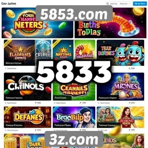 Exploração das ofertas de jogos no 5853.com