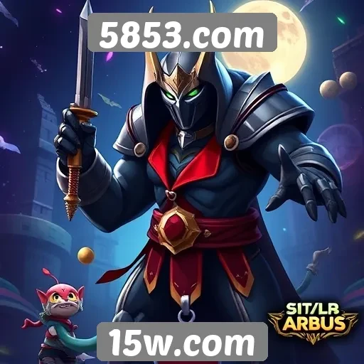 Variedade de jogos disponíveis em 5853.com